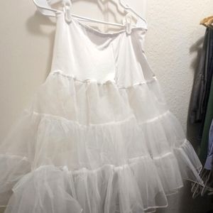White plus size petticoat